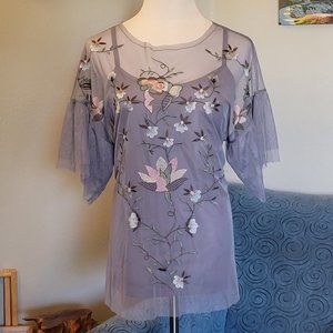Lane Bryant Embroidered Blouse